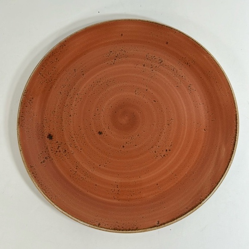 Steelite Int’l Rustic Country Terracotta 11 3/4” Diameter Orange Dinner Plate